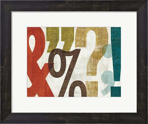 Framed Punctuated I Print