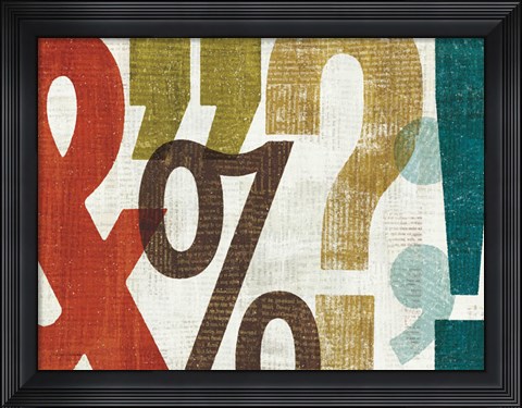 Framed Punctuated I Print