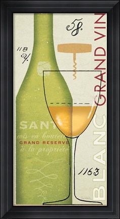Framed Grand Vin Blanc Print