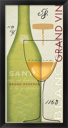 Framed Grand Vin Blanc Print