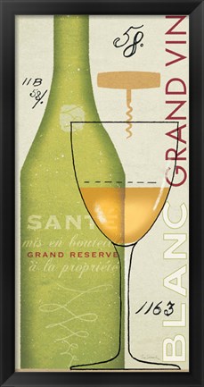 Framed Grand Vin Blanc Print