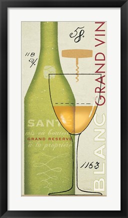 Framed Grand Vin Blanc Print