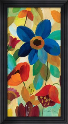 Framed Summer Floral Panel I Print