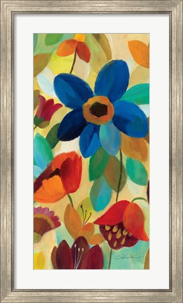 Framed Summer Floral Panel I Print