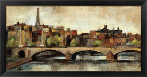 Framed Paris Bridge I Spice Print