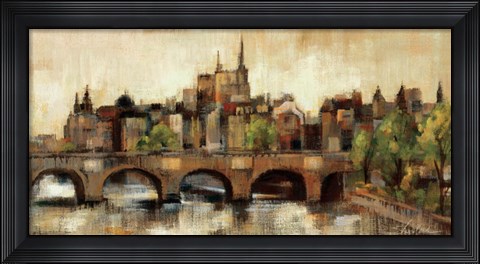 Framed Paris Bridge II Spice Print