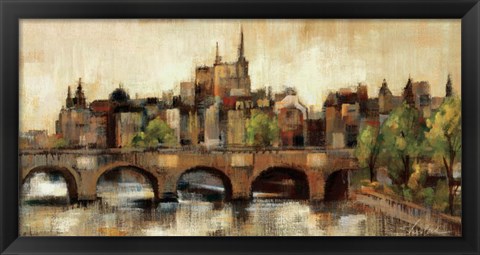 Framed Paris Bridge II Spice Print