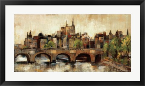 Framed Paris Bridge II Spice Print