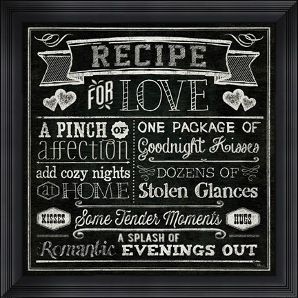 Framed Thoughtful Recipes III Print