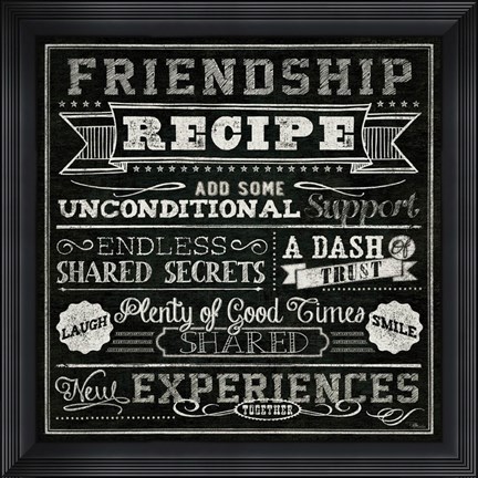 Framed Thoughtful Recipes IV Print