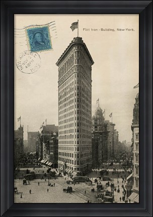 Framed Flat Iron 1909 Print