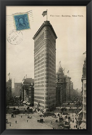 Framed Flat Iron 1909 Print