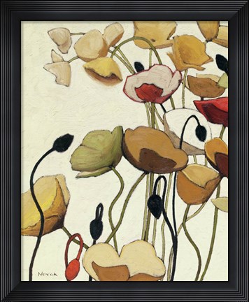 Framed Pavots Ondule I Print