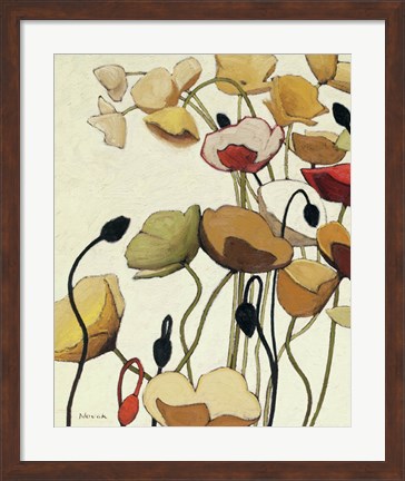 Framed Pavots Ondule I Print