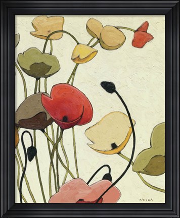 Framed Pavots Ondule II Print