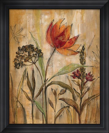 Framed Aquarelle Garden I Print