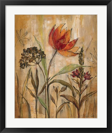 Framed Aquarelle Garden I Print