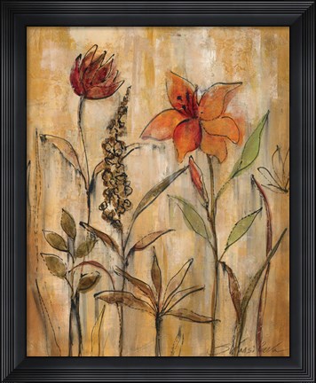 Framed Aquarelle Garden II Print