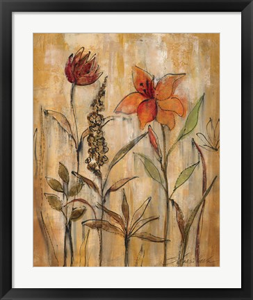 Framed Aquarelle Garden II Print