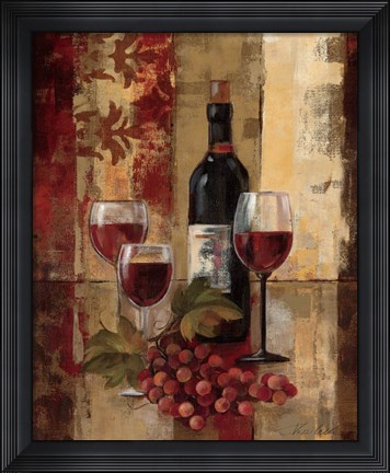 Framed Graffiti and Wine II Print