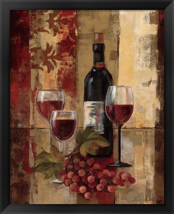 Framed Graffiti and Wine II Print