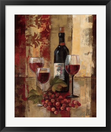 Framed Graffiti and Wine II Print