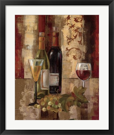 Framed Graffiti and Wine III Print