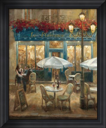 Framed Paris Cafe I Print