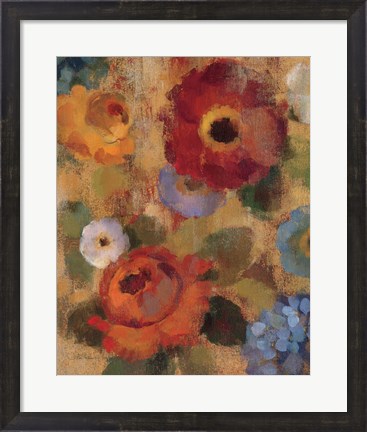 Framed Jacquard Floral II Print
