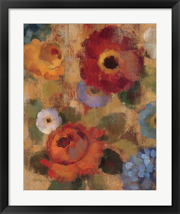 Framed Jacquard Floral II Print