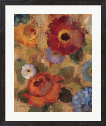 Framed Jacquard Floral II Print