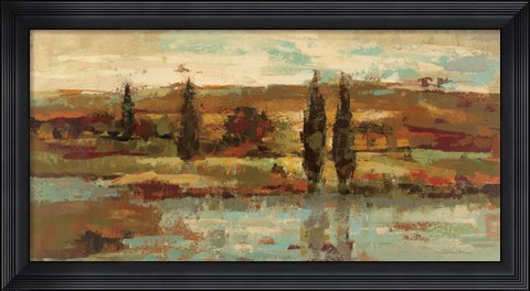 Framed Hot Day by the River Print