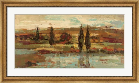 Framed Hot Day by the River Print