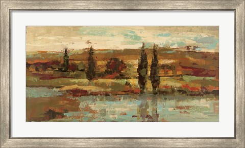Framed Hot Day by the River Print