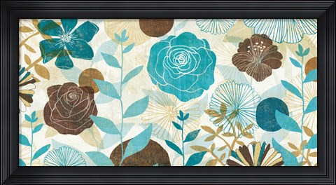 Framed Floral Burst Print
