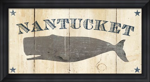 Framed Nantucket Whale Print