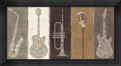 Framed Type Band Neutral Panel Print