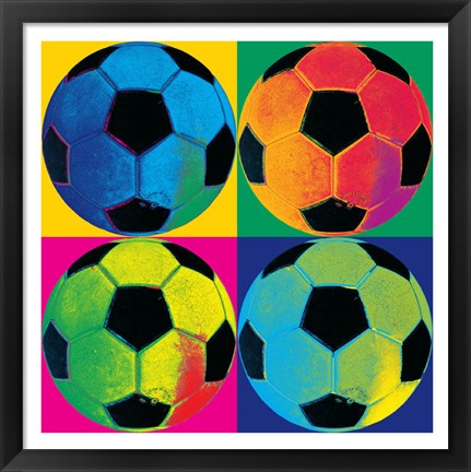 Framed Ball Four-Soccer Print