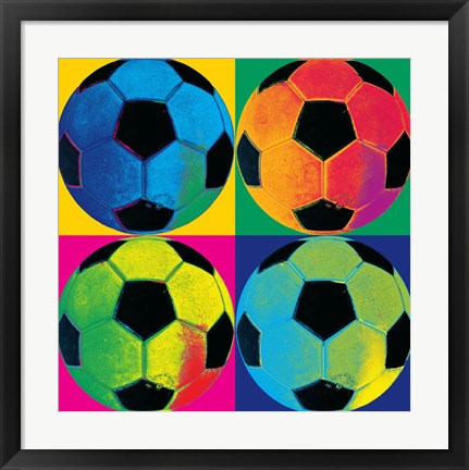 Framed Ball Four-Soccer Print