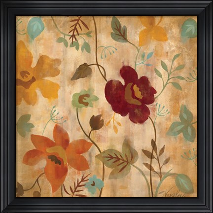 Framed Antique Embroidery I Print