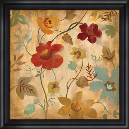 Framed Antique Embroidery II Crop Print