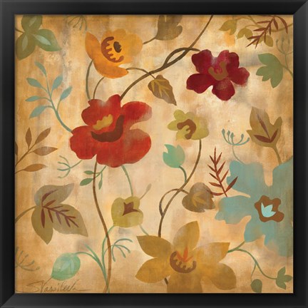Framed Antique Embroidery II Crop Print