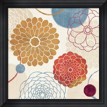 Framed Abstract Bouquet II Print