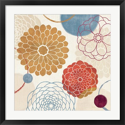 Framed Abstract Bouquet II Print