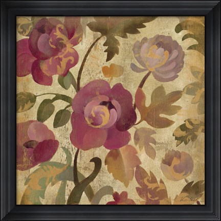Framed Shimmering Garden I Print