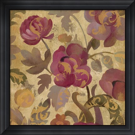 Framed Shimmering Garden II Print