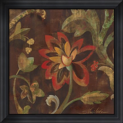 Framed Composition on Umber I Print
