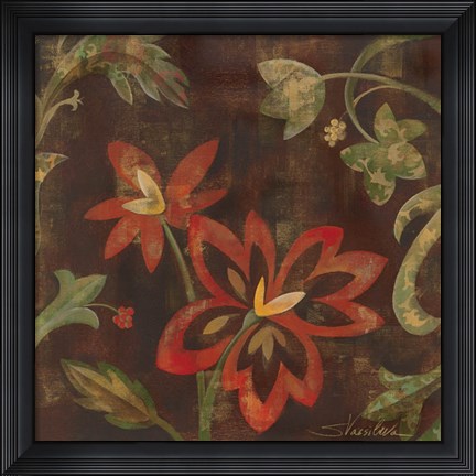 Framed Composition on Umber II Print