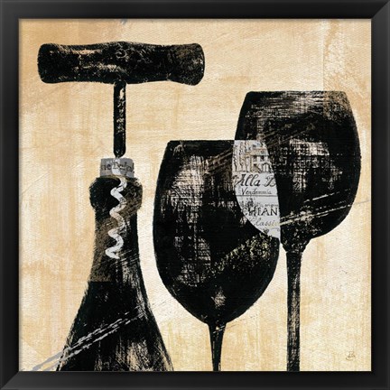 Framed Wine Selection II Print