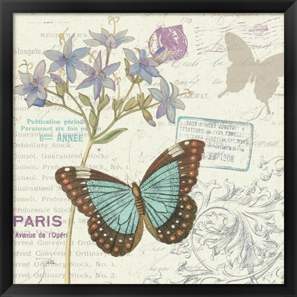 Framed Papillon Tales II Print